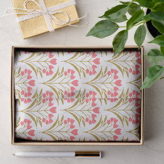 Roze Vintage Bloemendessin | Shabby Chic Tissuepapier