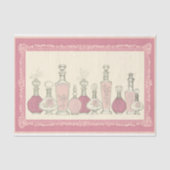 Roze Vintage Bloemengeur Flesjes AE6 Decoupage Tissuepapier (Voorkant)