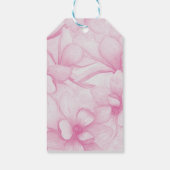 Roze vintage bloemenprint cadeaulabel (Achterkant)