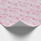 Roze vintage bloemenprint cadeaupapier (Hoek)