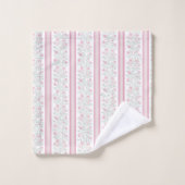 Roze Vintage Bloemige Coquette Bad Handdoek (Wasdoekje)