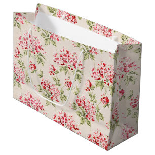 Roze Vintage Bloemige Shabby Chic Patroon Groot Cadeauzakje