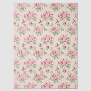 Roze Vintage Bloemige Shabby Chic Patroon Tissuepapier