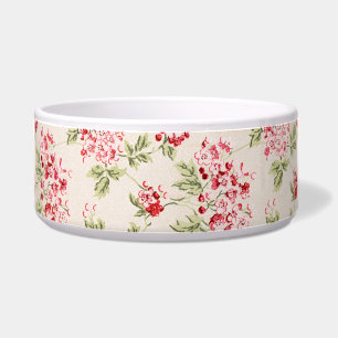 Roze Vintage Bloemige Shabby Chic Patroon Voerbakje