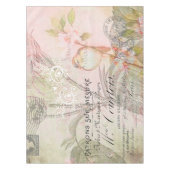 roze vintage bloemmotief tafelkleed (Voorkant)