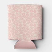 Roze Vintage Bloemrijke Script Bruiloft Aangepast Blikjeskoeler (Achterkant)