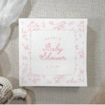 Roze Vintage Bloemstuk Gebogen Babyfeestje