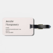 Roze vintage boerenvrachtwagen bagagelabel (Achterkant horizontaal)