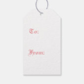 Roze Vintage Bruidsdouche Bruid Cadeau Labels Cadeaulabel (Achterkant)