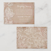 Roze Vintage Bruiloft Feest Insteekkaart Informatiekaartje (Voorkant / Achterkant)