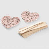 Roze Vintage Bruiloft Kant Handwaaier (Niet-gemonteerd)