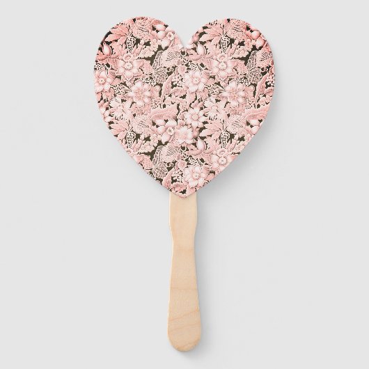 Roze Vintage Bruiloft Kant Handwaaier (Voorkant)