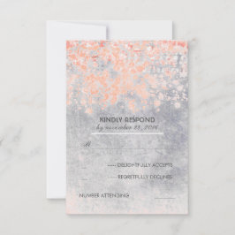 Roze Vintage bruiloft RSVP kaarten Kaartje