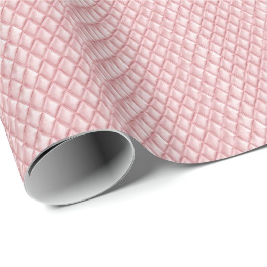 Roze Vintage Diamant Coquette Inpakpapier (Rol Hoek)