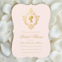 Roze Vintage Elegante Nep Gouden Crest Bruidsmeisj