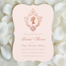 Roze Vintage Elegante Roze Gouden Wapen Bruiloft F