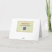 Roze vintage en abstract kerstbal kaart (Achterkant)