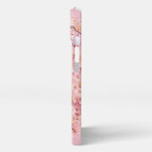 Roze Vintage Esthetische Collage iPhone Hoesje (Linkerkant)