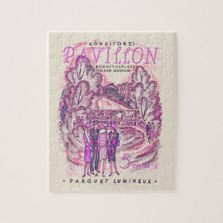 Roze Vintage Franse Reclame Event Poster Legpuzzel