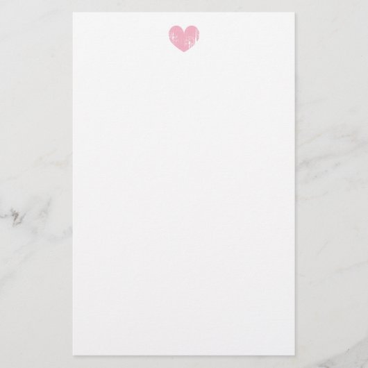 Roze vintage hart trouwstationery papier (Voorkant)