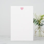 Roze vintage hart trouwstationery papier (Staand voorkant)