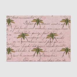 Roze Vintage Insect Tissuepapier