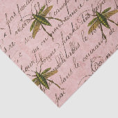 Roze Vintage Insect Tissuepapier (Detail)