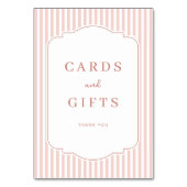 Roze Vintage Kaarten en Cadeaus Bord (Achterkant)