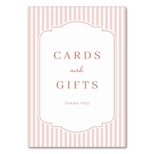 Roze Vintage Kaarten en Cadeaus Bord (Voorkant)