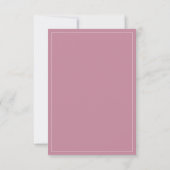 Roze Vintage Kant Platte Bedankkaart (Achterkant)