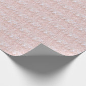 Roze Vintage Kant Wrapping Papier Coquette (Hoek)