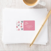 Roze Vintage Kerstcadeau Pakketten Etiket (Insitu)