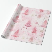 Roze Vintage Kerstmis dennenbomen