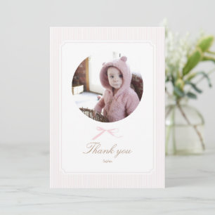Roze Vintage Konijn Some Bunny Is Turning One Bedankkaart