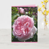 Roze Vintage Kool Engelse Roos bloemkaart Kaart (Gele Bloem)