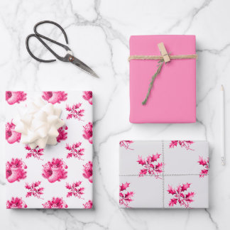Roze Vintage Kousen Inpakpapier Vel