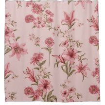 Roze Vintage Lelies Bloemige Cottagecore