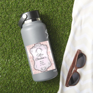 Roze Vintage Lotion Antieke Pot Fles Sticker