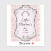 Roze Vintage Lotion Antieke Pot Fles  Sticker (Vel)
