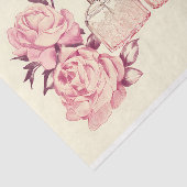 Roze Vintage Parfumflessen & Rozen AE1 Decoupage Tissuepapier (Detail)