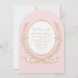 Roze Vintage Paris Glam Uitnodiging