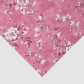 Roze vintage roos bloemchinoiserie decoupage tissuepapier (Detail)