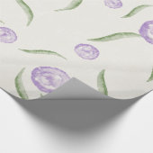 Roze vintage roos bloemig cadeaupapier (Hoek)