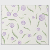 Roze vintage roos bloemig cadeaupapier (Vlak)