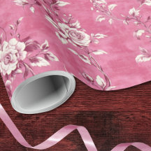 Roze Vintage Roos Bloemige Chinoiserie Decoupage