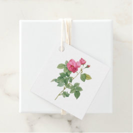 Roze Vintage Roos Botanisch Bedankjes Labels