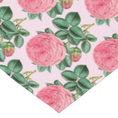 Roze Vintage Roos Botanisch Korte Tafelloper (Hoek)