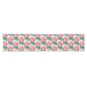 Roze Vintage Roos Botanisch Korte Tafelloper (Horizontaal)