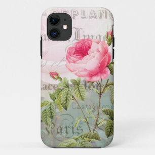 Roze Vintage Roos iPhone-draagtas voor  opnieuw in iPhone 11 Hoesje