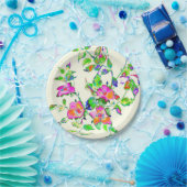 Roze Vintage Roos Papieren Bordje (Feest)